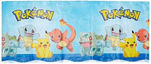 Amscan Pokemon Design Plastic Table Cover - 52 x 96 | Multicolor | 1 Pc