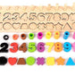 Toys Uncle Wooden 3 In 1 Number Puzzle Math Game For Toddlers Number Counting Puzzle Sorting Montessori Math Learning Toy For Pr