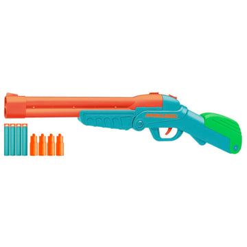 Air Warriors: Over Under Double Shot - Dart Blaster, 4 Accu-Blast Darts & Shells, Double-Barrel, Automatic Shell Ejection, Kids