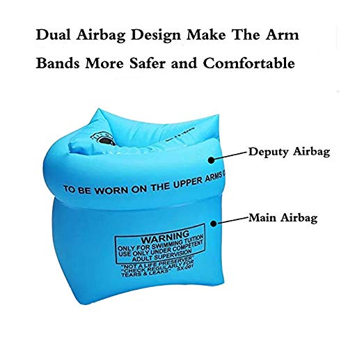 Inflatable Arm Floaties For Kids 6-12Yrs, Swimmies For Toddlers Age 1-3-5-7, Water Wings For Kids Toddler Adults 30-50-90-150 Lbs, Pvc Arm Floaties For Pool Swim Ring Float Sleeves