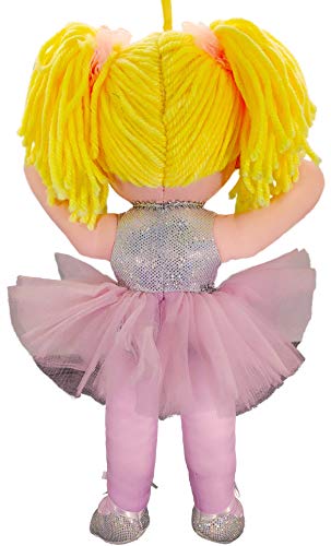 Anico Well Made Play Doll For Children Ballerina With Pigtails, 18' Tall, Pink