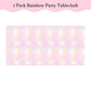Agltp Pastel Rainbow Tablecloth, Plactic Pastel Table Cloths For Parties Disposable, Rectangle Pink Rainbow Table Cloths For Par