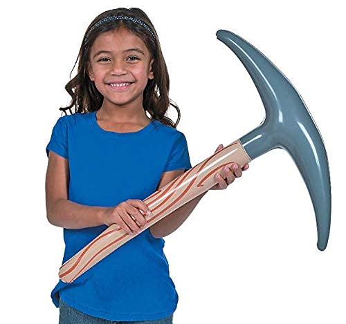 Fun Express Lifesize Inflatable Pickaxe Toys (Set of 12) Video Game Party Supplies