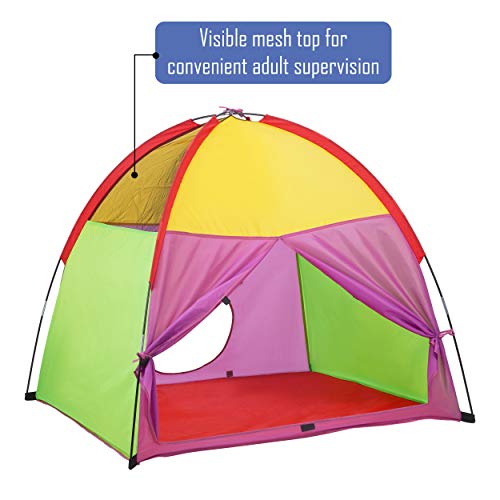 Atdawn Kids Play Tent, Kids Pop Up Tent, Camping Playground, Indoor/Outdoor Children Playhouse For Boys And Girls, Rainbow Color