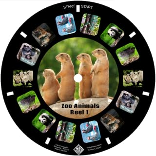 Mayko Zoo Animal Reels For Viewfinder Compatible With Viewmaster And Image3D Viewers. Set Of 3 (Reels Only)