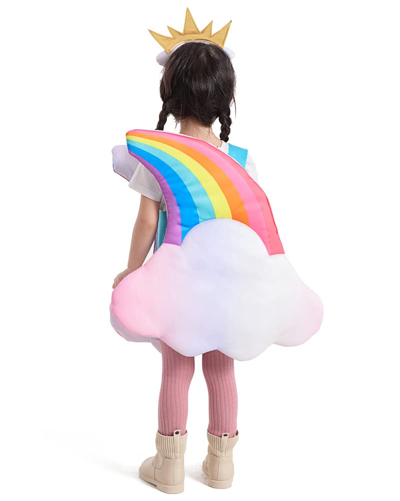 Seasons Toddler Light Up Rainbow Pretend Costume Cloud 7 Colors Rainbow Outfits With Sun Headpiece
