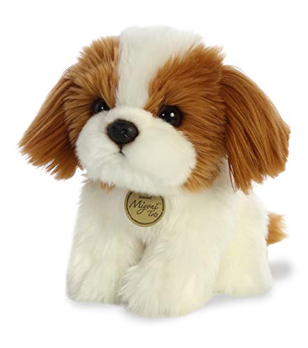 Aurora® Adorable Miyoni® Tots Shih Tzu Pup Stuffed Animal - Lifelike Detail - Cherished Companionship - Brown 11 Inches