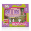 GURTOY Kids Kitchen Set for Girls & Boys | Pretend Play Cooking Toy with Stove, Utensils & Accessories | Educational Role Play K