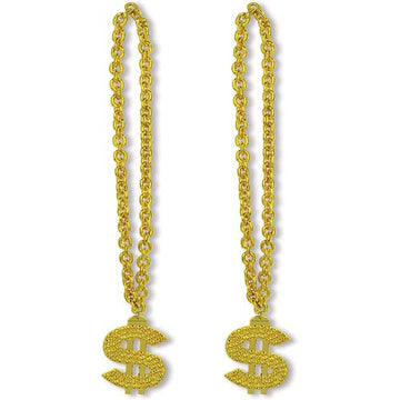 Gold Chain Beads W/ $  Medallion