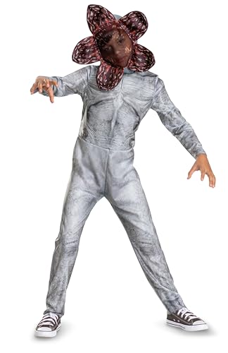 Disguise Demogorgon Costume, Official Kids Stranger Things Costume Jumpsuit With Headpiece, Child Size (14-16)