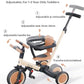 newyoo TR008 5 in 1 Toddler Tricycle with Push Handle for 1-3 Year Old Boys and Girls, Kids Push Trike with Safe Bar, Toddler Bi