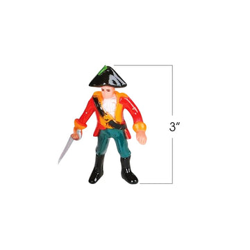 Artcreativity Pirate Action Figures- Pack Of 12- Legendary Plastic Figures In Assorted Poses - Fun Pirate Party Favor And Prize - Excellent Birthday Gift Idea For Boys And Girls Kids Ages 5+