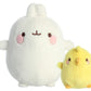 Aurora Molang Set Of 2 Plushies - 10' Molang And 4.5' Piu Piu