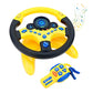 Deao Kids Steering Wheel Toy Simulation Steering Wheel Toy With Light And Sound Driving Toys Childhood Educational Gift (Yellow)