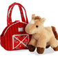 Aurora® Fashionable Fancy Pals™ Red Barn Horse Stuffed Animal - On-The-Go Companions - Stylish Accessories - Red 7 Inches
