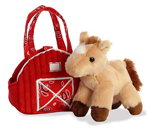 Aurora® Fashionable Fancy Pals™ Red Barn Horse Stuffed Animal - On-The-Go Companions - Stylish Accessories - Red 7 Inches