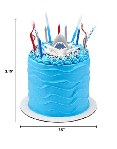 DecoPac Shark Shaped Birthday Cake Candle