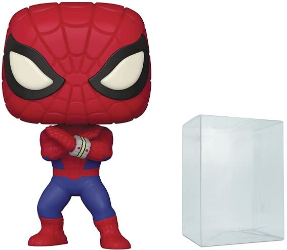 Funko Pop Marvel: Spider-Man Japanese Tv Series Vinyl Limited Glow Chase Edition (Bundle With Eco Tek Protector Case)