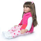 Icradle Cute 24 Inch 60 Cm Reborn Baby Doll Long Hair Girl Doll Soft Silicone Baby Real Life Baby Toddler Doll Toy For Ages 3+ (