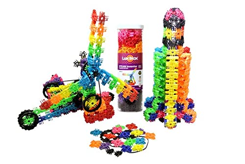 Lux Blox Steam Inventor Set, Rainbow, Neon Green, Neon Orange, Yellow, Teal Blue, Red, Royal Blue, Purple, Neon Pink