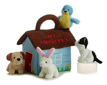Aurora® Engaging Baby Talk™ My First Pet Ii™ Baby Stuffed Animal - Sensory Delight - Interactive Learning - Multicolor 6 Inches