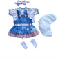 Reborn Baby Dolls Clothes For 17-22 Inch Girl Outfits Accesories ?Denim Skirt 5Pcs Set ?