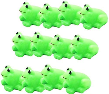 Truegood 12Pcs Frogs Baby Bath Tub Bathing Rubber Squeaky Toys Toy Frog