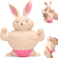Squishy Rabbit Toy,Squeeze Toy, Stretchy Glue-Sand Filled Rubber Rabbit,Stress Relief Toy and Adults for Anxiety, and Autism, Mu
