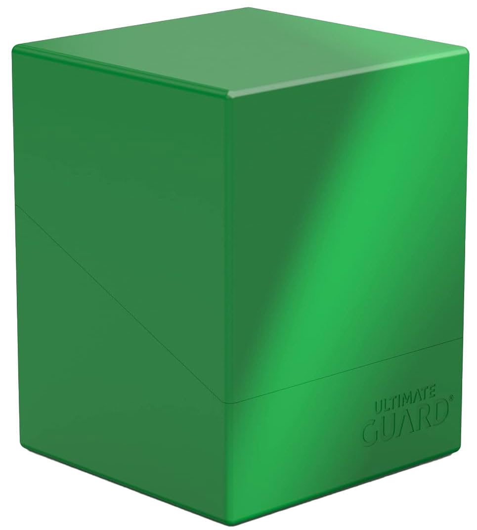 Ultimate Guard Boulder Solid 100+, Deck Case For 100 Double-Sleeved Tcg Cards, Green, Secure & Durable Storage For Trading Card