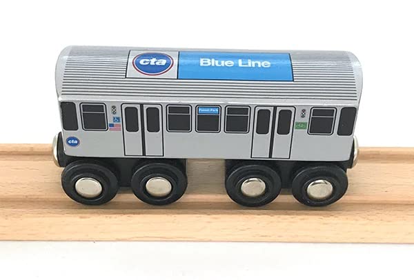 Munipals Mp03-11Bl Wooden Subway L Train Chicago Cta Blue Line O Hare Forest Park
