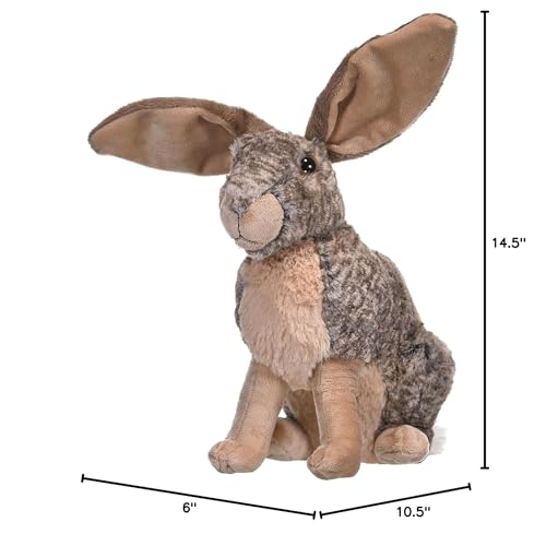 Wild Republic Hare Plush Stuffed Animal, 12" Cuddlekins, Multi Color, Model 13464