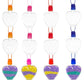 The Dreidel Company Make Your Own Sand Art Bottle Necklace, Sensory Sand Art For Kids, 12-Pack (Sand Art Heart Necklace)