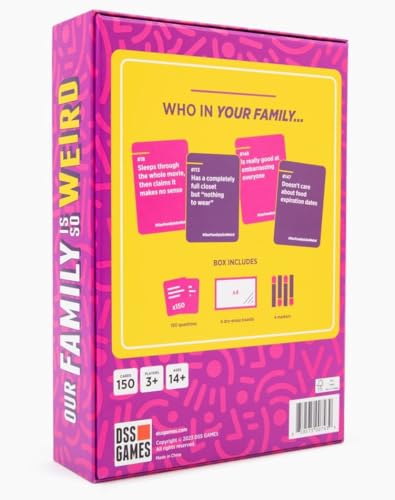 DSS Games Our Family is So Weird - Family Party Game, Cardstock, Purple, Model: Weirdv1