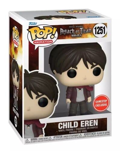 Funko Pop Attack On Titan Child Eren Gamestop Exclusive 1251 Vinyl Figure