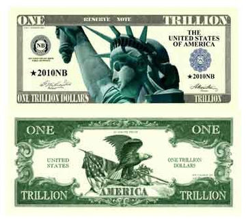 Trillion Dollar Novelty Bill With Bill Protector