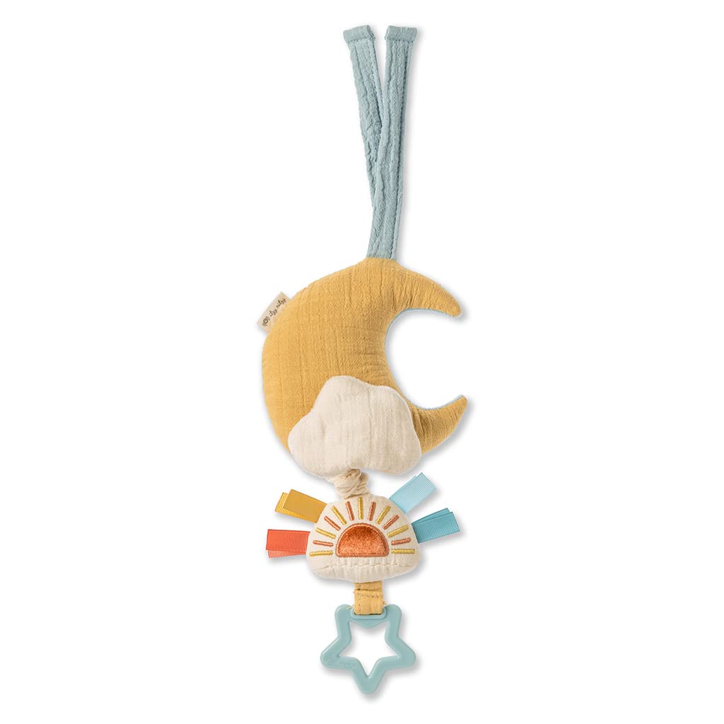 Itzy Ritzy - Musical Pull-Down Toy - Bitzy Notes Baby Musical Toy Attaches to Car Seat, Play Gym, or Stroller & Plays a Soothing