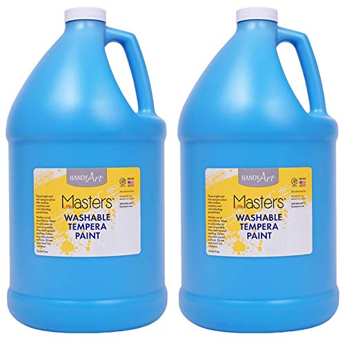 Rock Paint & Handy Art RPC214732-2 Washable Tempera Paint for Grade PK Plus44; Light Blue - 2 Each