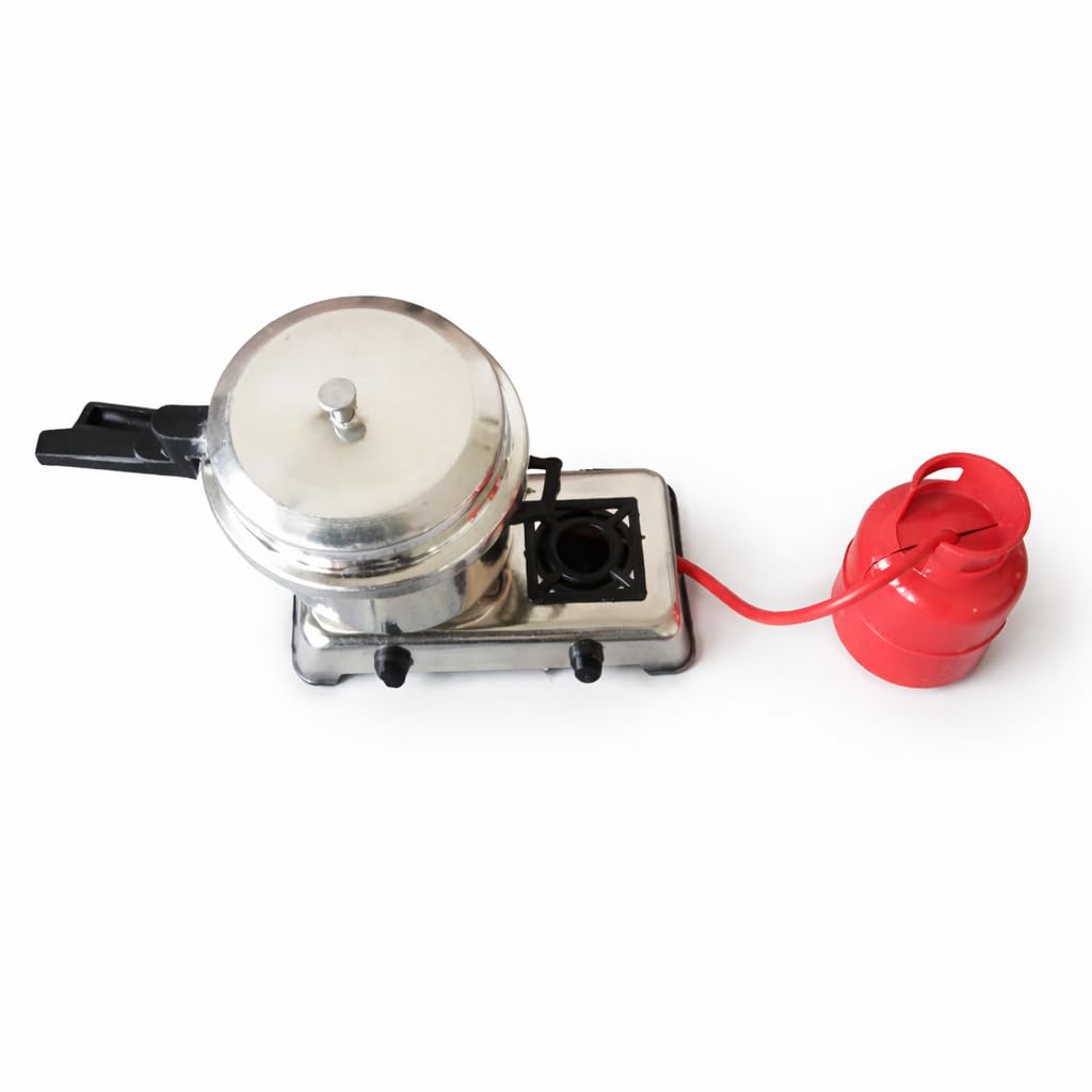Miniature Toy Mini Cooker and Gas Stove | Kids Kitchen Play Set | Realistic Small Cooking Pot for Pretend Play | Durable & Light