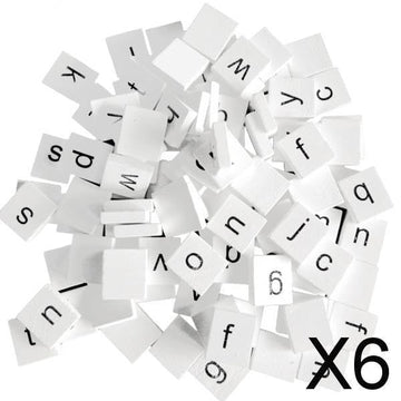 Enakshi 6x100 Pieces Wooden Puzzle Tiles Craft Alphabet Mixed Lowercase Cube Blocks|Crafts | MultiPurpose Craft Supplies | Craf