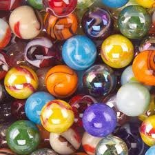 Mega Marbles Set Of 24 Assorted Bulk - 1' Shooter Marbles