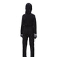 Yolsun Skeleton Costume For Kids Glow In The Dark Bone Skull Outfit For Halloween (Large, Black)