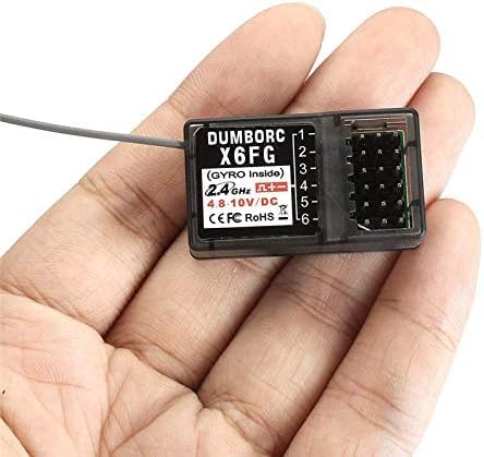 (2PCS ) DUMBORC X6FG 2.4G 6 Channel Gyro Inside Receiver for RC Car Boat Used for DUMBORC X4 X6 Transmitter
