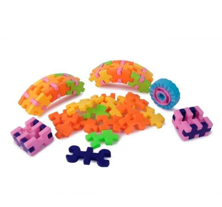 Manos Kids Building Blocks Puzzle Set, Interlocking Flexible Construction Toys, MultiColor Pack Of 1 (26 Pc)