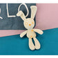 Vickypop Animal Plush Keychain Cute Rabbit Stuffed Toy And Interesting Backpack Doll Pendant For Friends (Ox Rabbit)