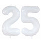 Goer Number 25 Balloons For 25Th Birthday Party Decorations,42 Inch Jumbo Foil Helium 52 Balloons For 52Nd Birthday Party Decoration (White)