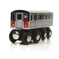 MUNI PALS Wooden Railway NYC Subway Car 7 - Red, 5.25" x 2" x 1.25", Model 011107, Quality Wood Construction