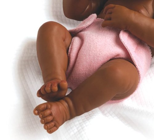 Jc Toys - La Newborn First Day African American| Anatomically Correct Real Girl Baby Doll | 14'' All-Vinyl | Made In Spain | Des