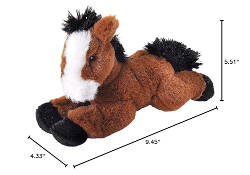 Wild Republic Ecokins Mini, Horse, Stuffed Animal, 8 Inches, Gift For Kids, Plush Toy, Made From Spun Recycled Water Bottles, Eco Friendly, Child’S Room Decor