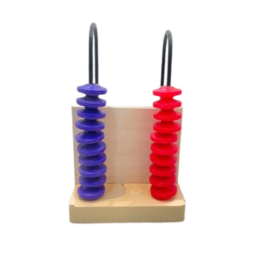 Zuvoy Count & Stack  Montessori Wooden Abacus For Kids (Ages 3+) | Counting, Addition & Subtraction Toy | Early Stem Math Learn