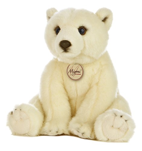 Aurora® Miyoni® Polar Bear Stuffed Animal - 11" White Plush - Realistic Detail, Cherished Companionship, Polyester